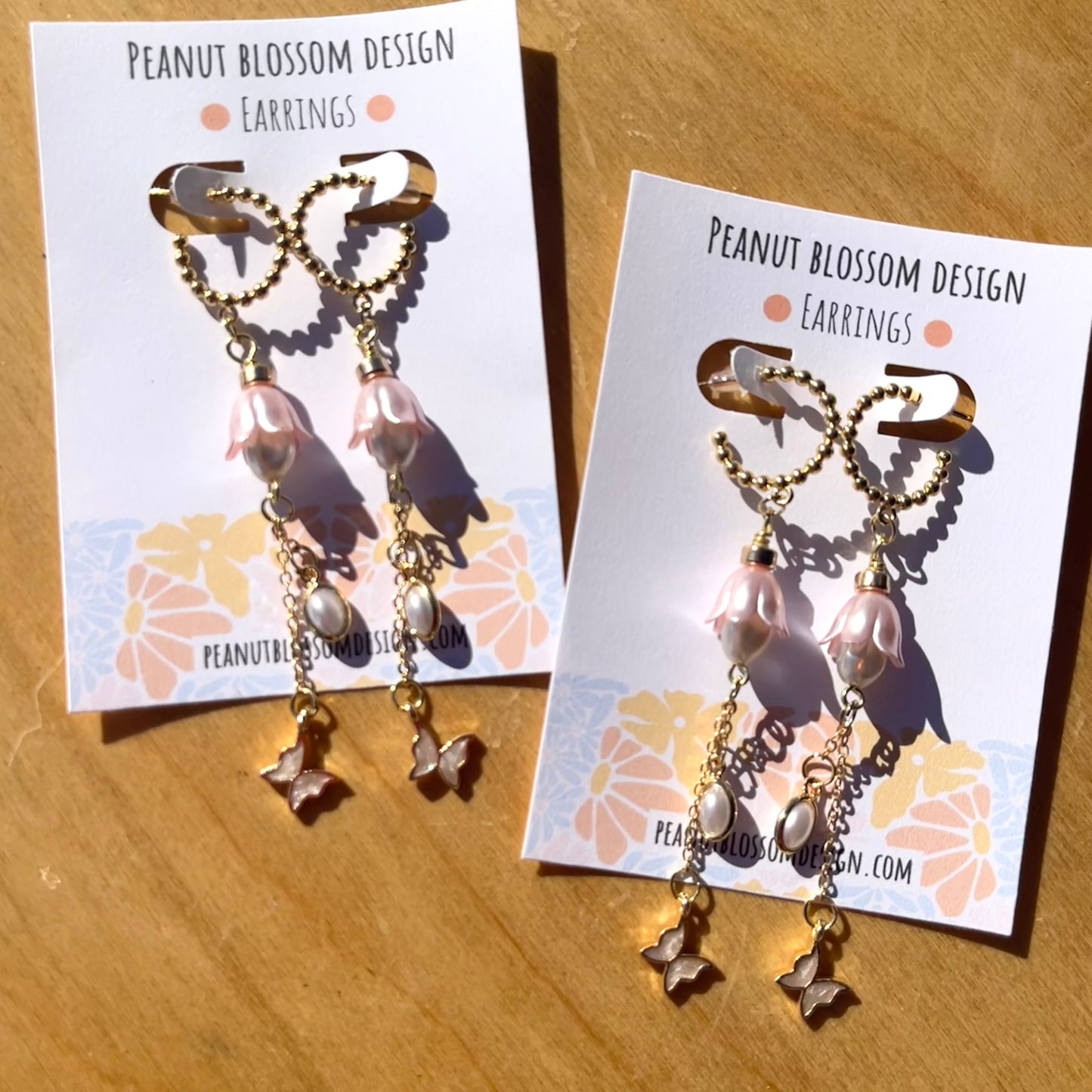 Butterfly Fairy Earrings Pink