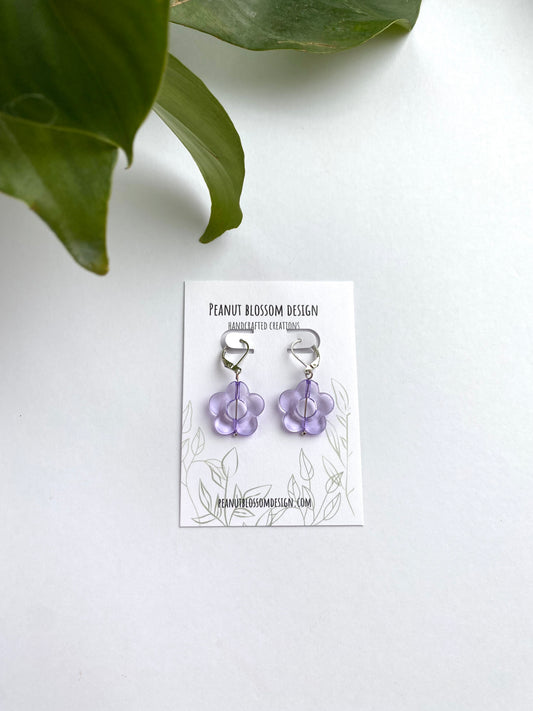 Lavender Flower Earrings