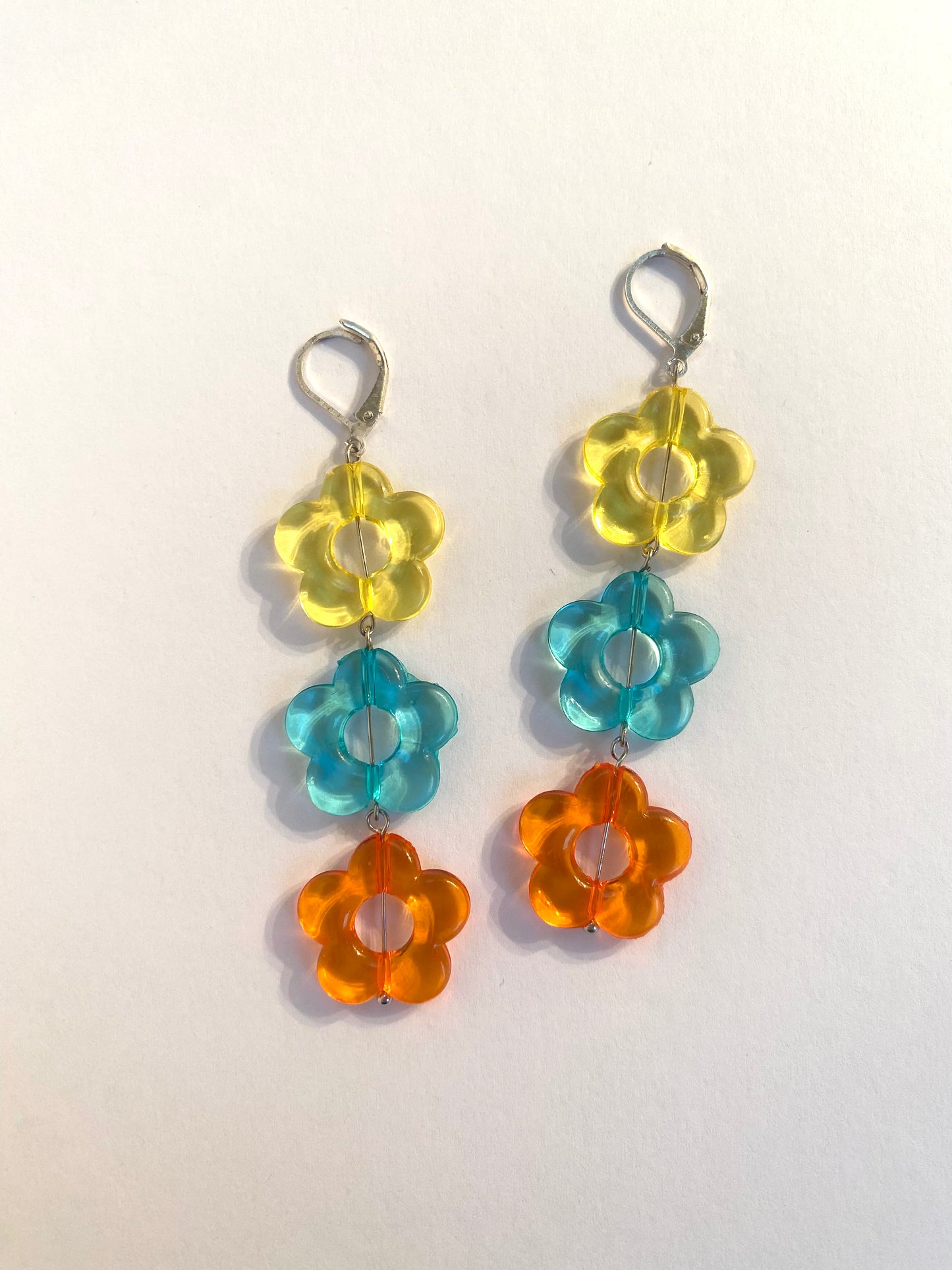 Spunky Colorful Flower Earrings