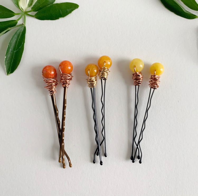 Beaded Bobby Pins