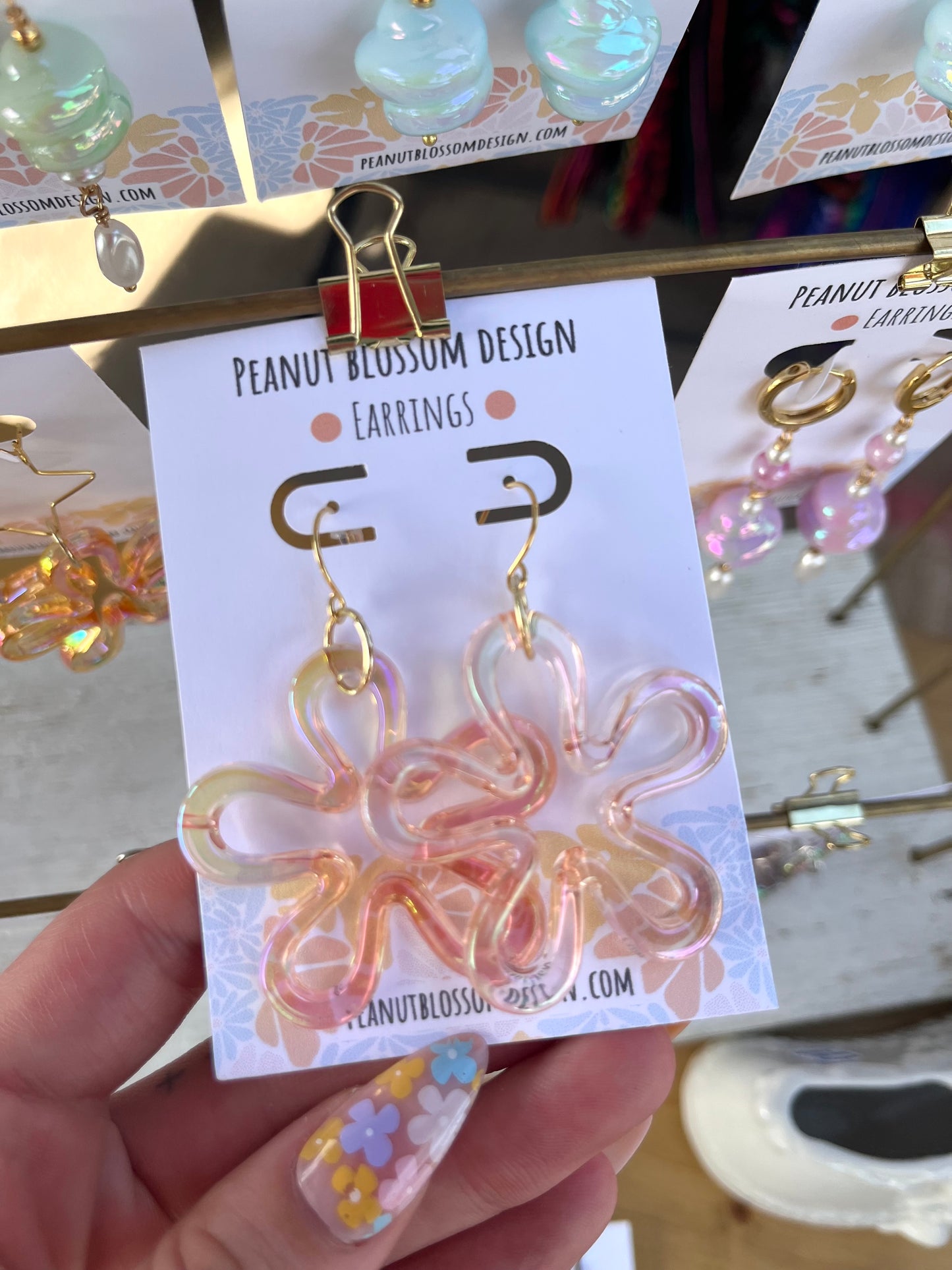Bikini Bottom Flower Earrings