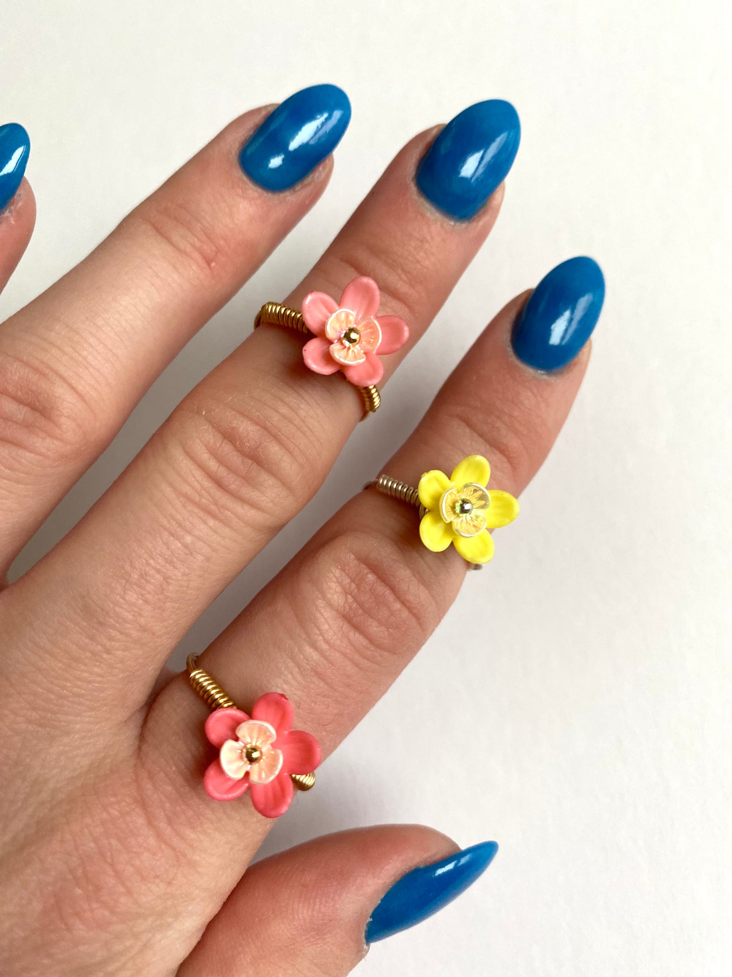 Layered Pastel Flower Rings (Fidget Rings)