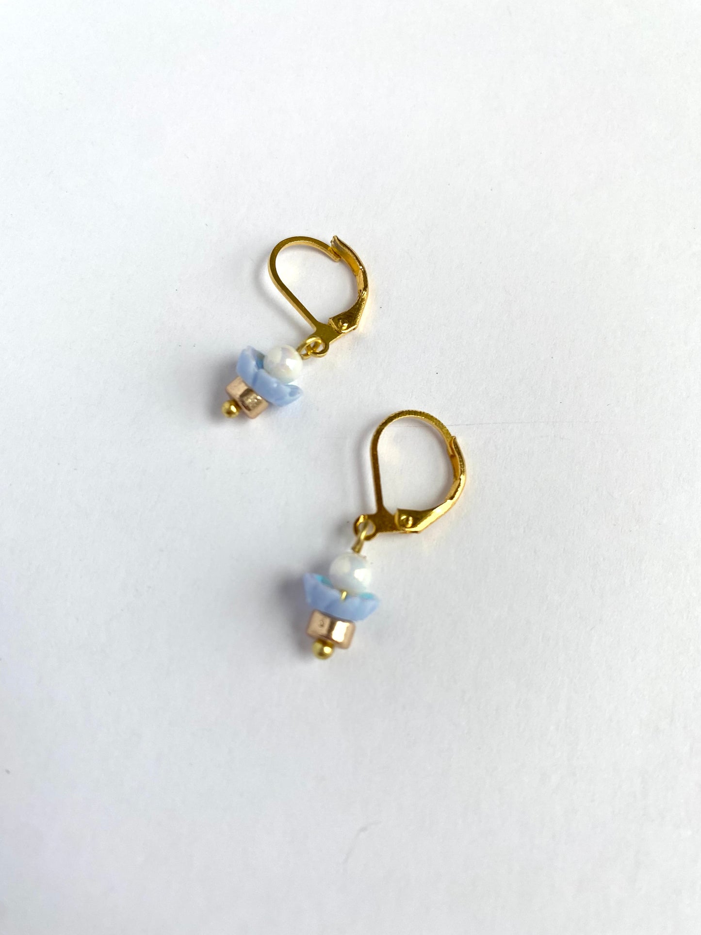 Tiny Baby Blue Earrings