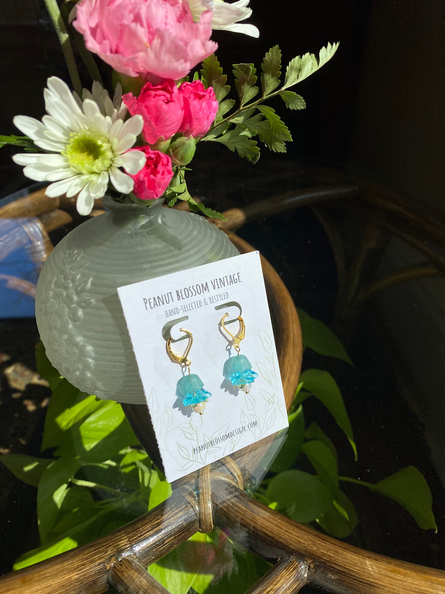 Baby Blue Dainty Earrings