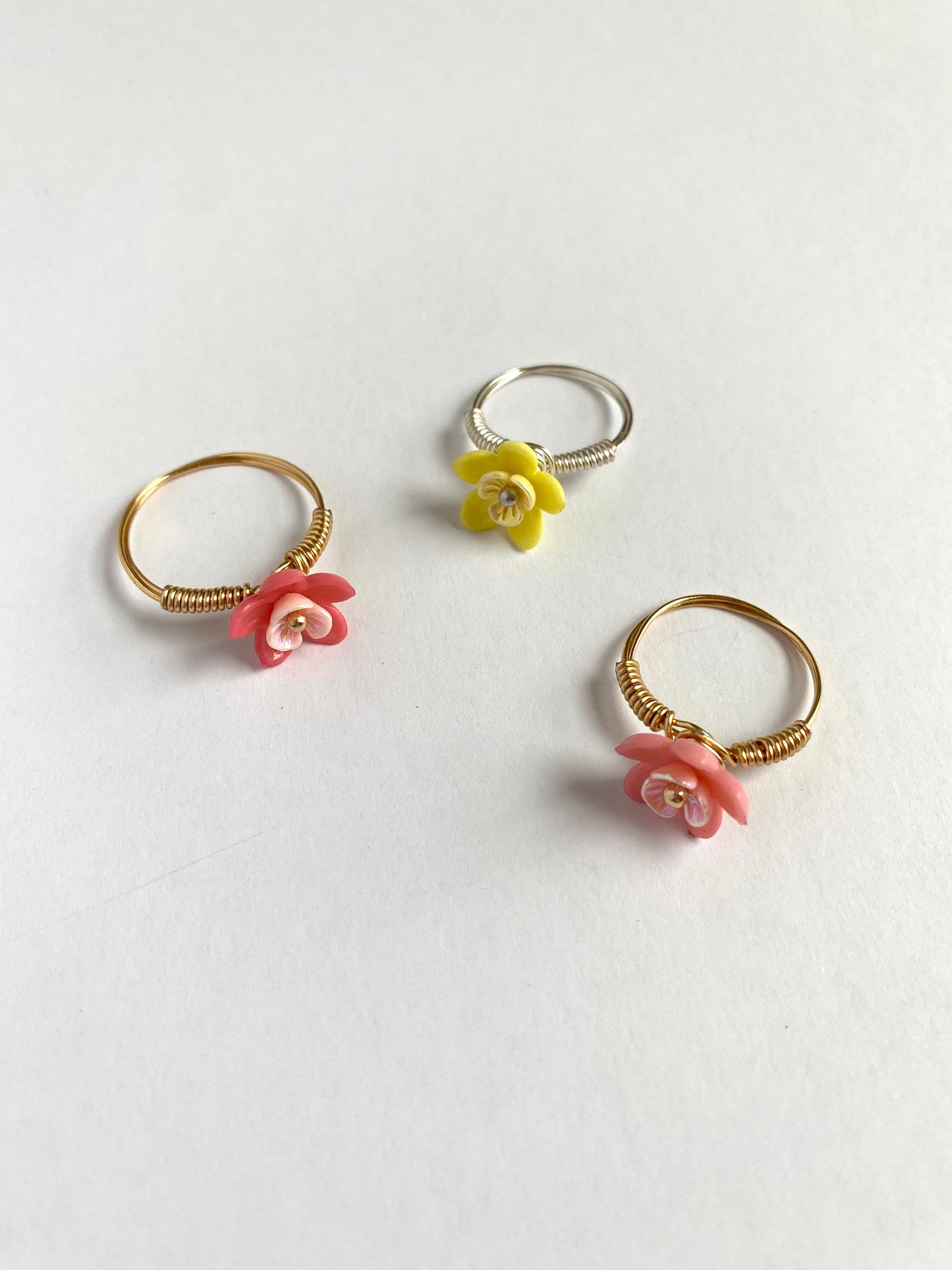 Layered Pastel Flower Rings (Fidget Rings)