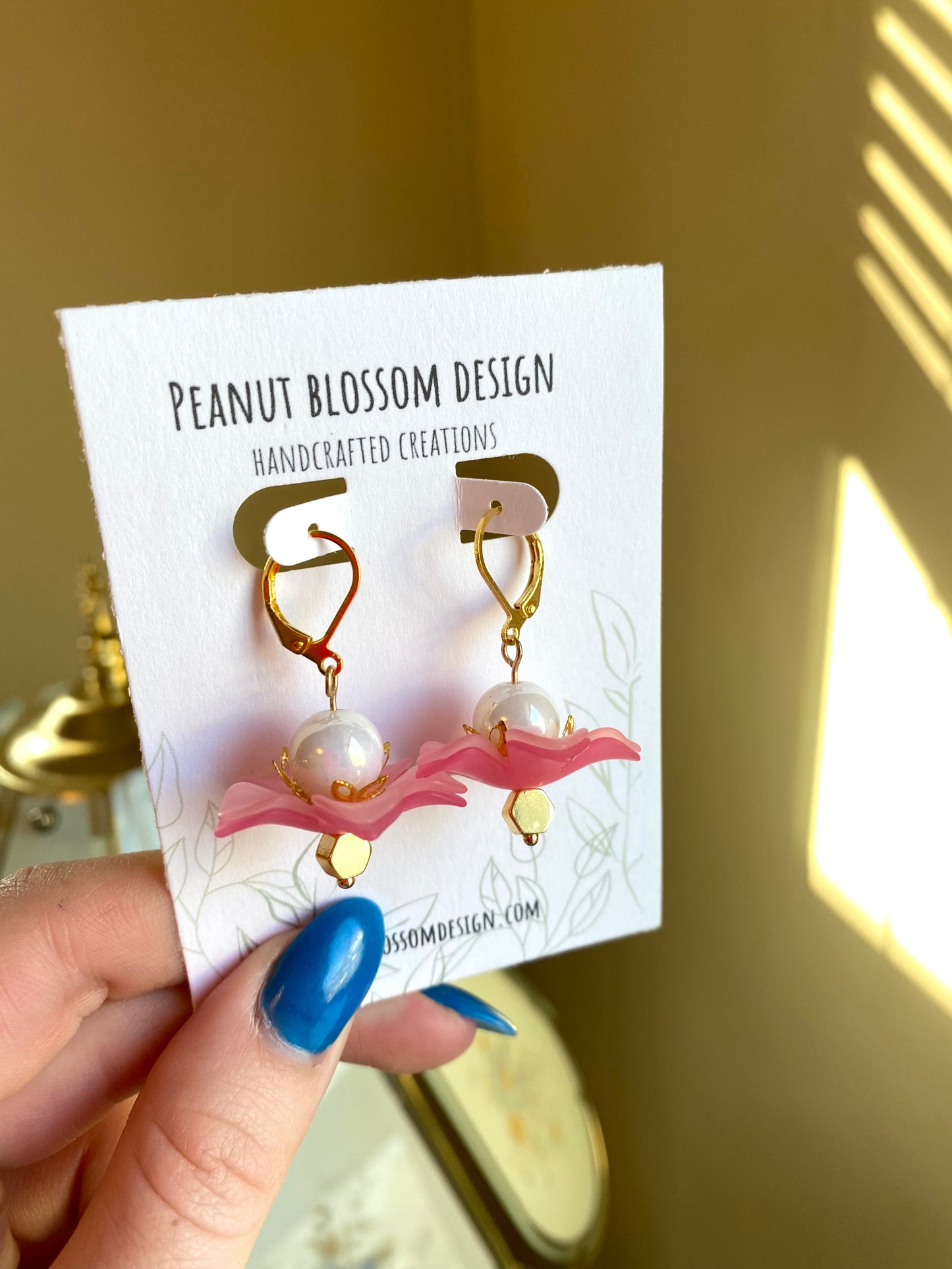 Iridescent Layered Flower Dimensional Earrings