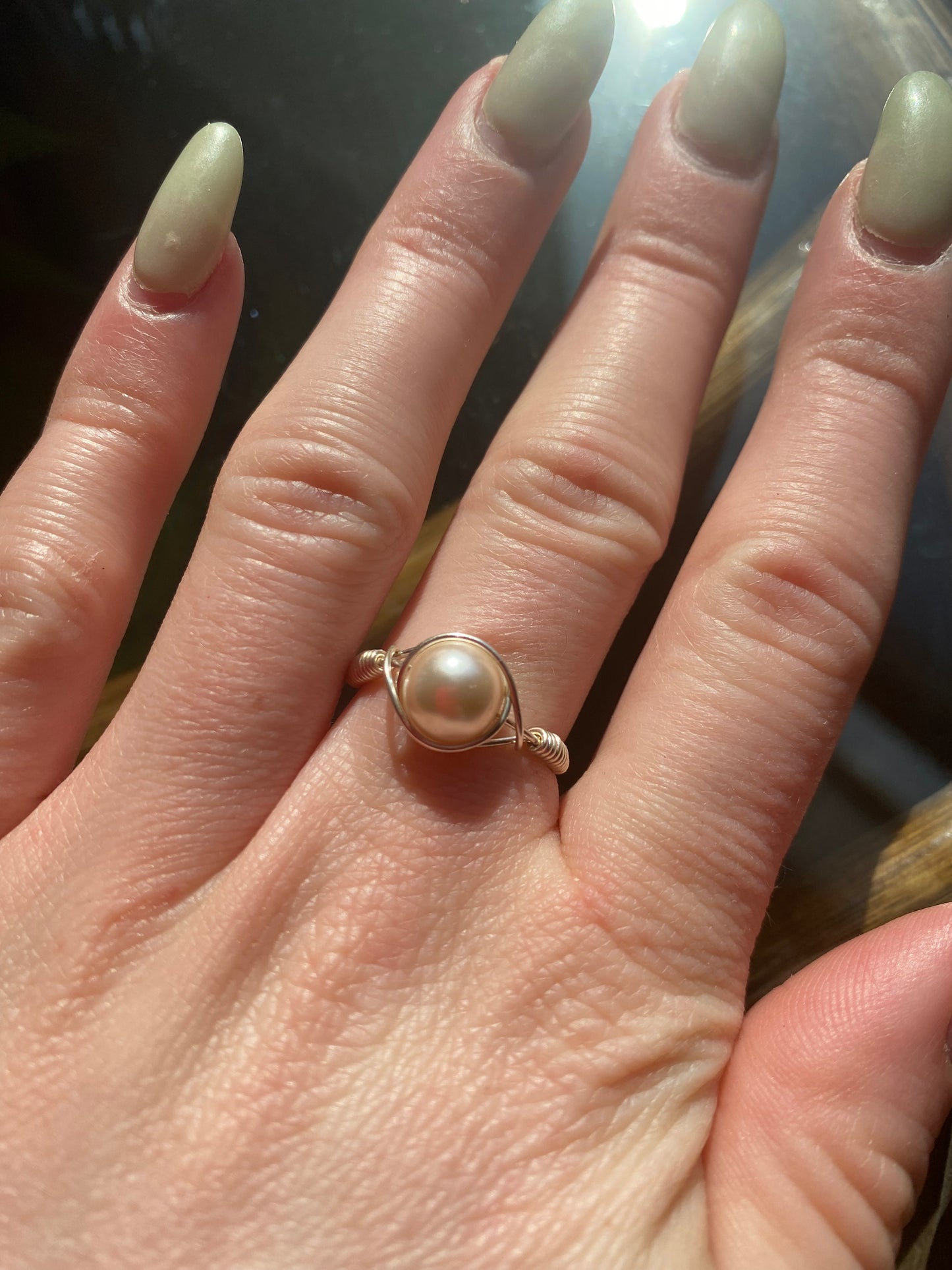 Pink Pearl Ring