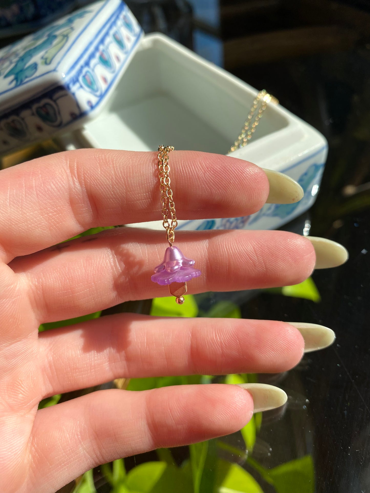 Purple Fairy Necklace 18"